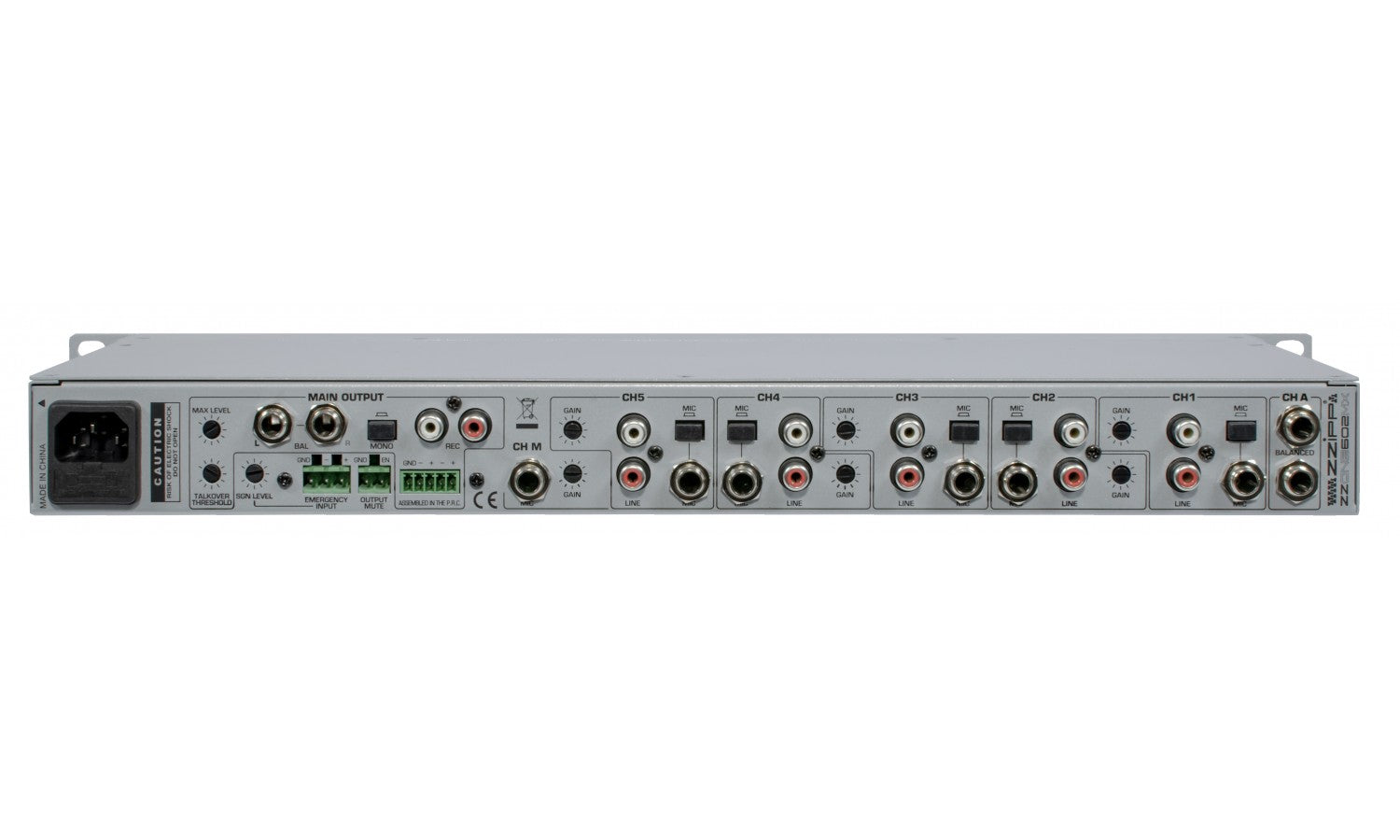 Zzone ZZONE602MX Mixer 6 ingressi mic/line uscita mastere uscita cuffie