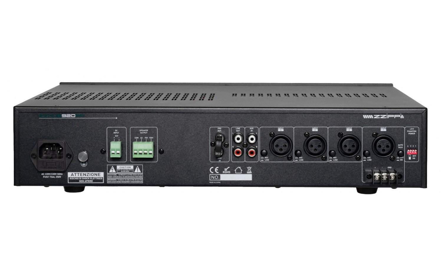 Zzone ZZONE920PA Mixer ampli 100v 120w 4 ingressi