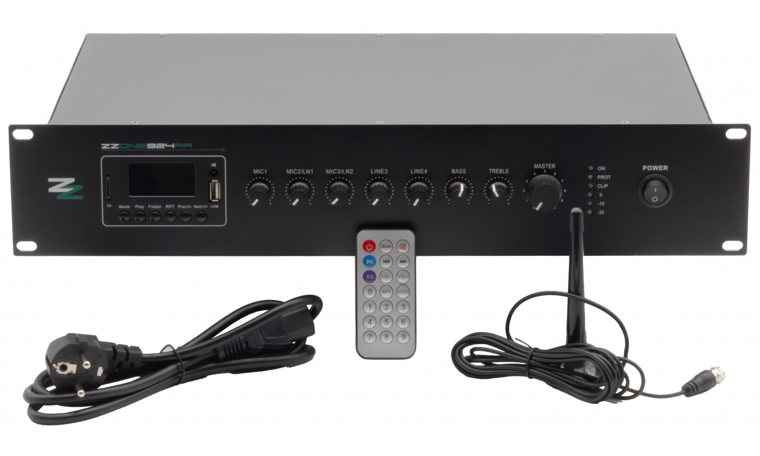 Zzone ZZONE924PA Amplificatore mixer lettore usb/bt/fm da240w
